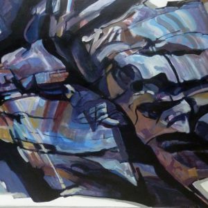 Rock formation painting by Peter Green