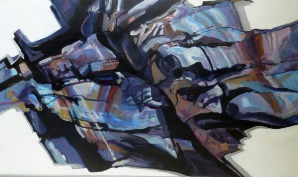 Rock formation painting by Peter Green